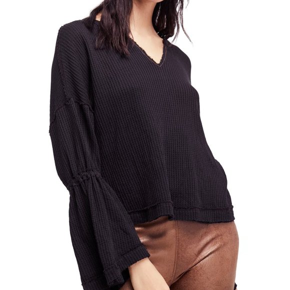 Free People Sweaters - Free People | Black Dahlia Thermal Knit Sweater